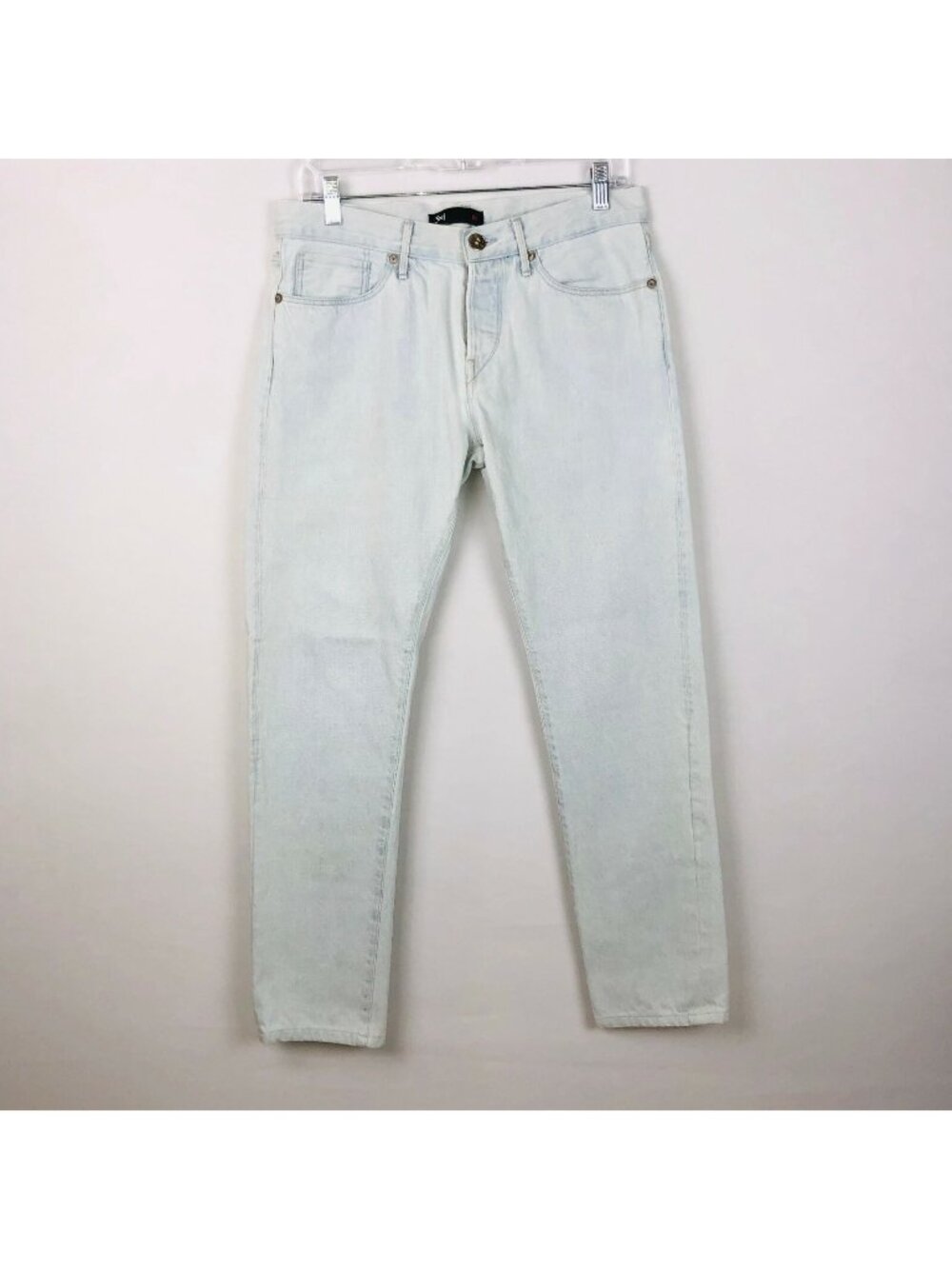 3X1 Jeans M1 Stone Bleach Selvedge Slim Fit Button Fly Denim Jeans 31